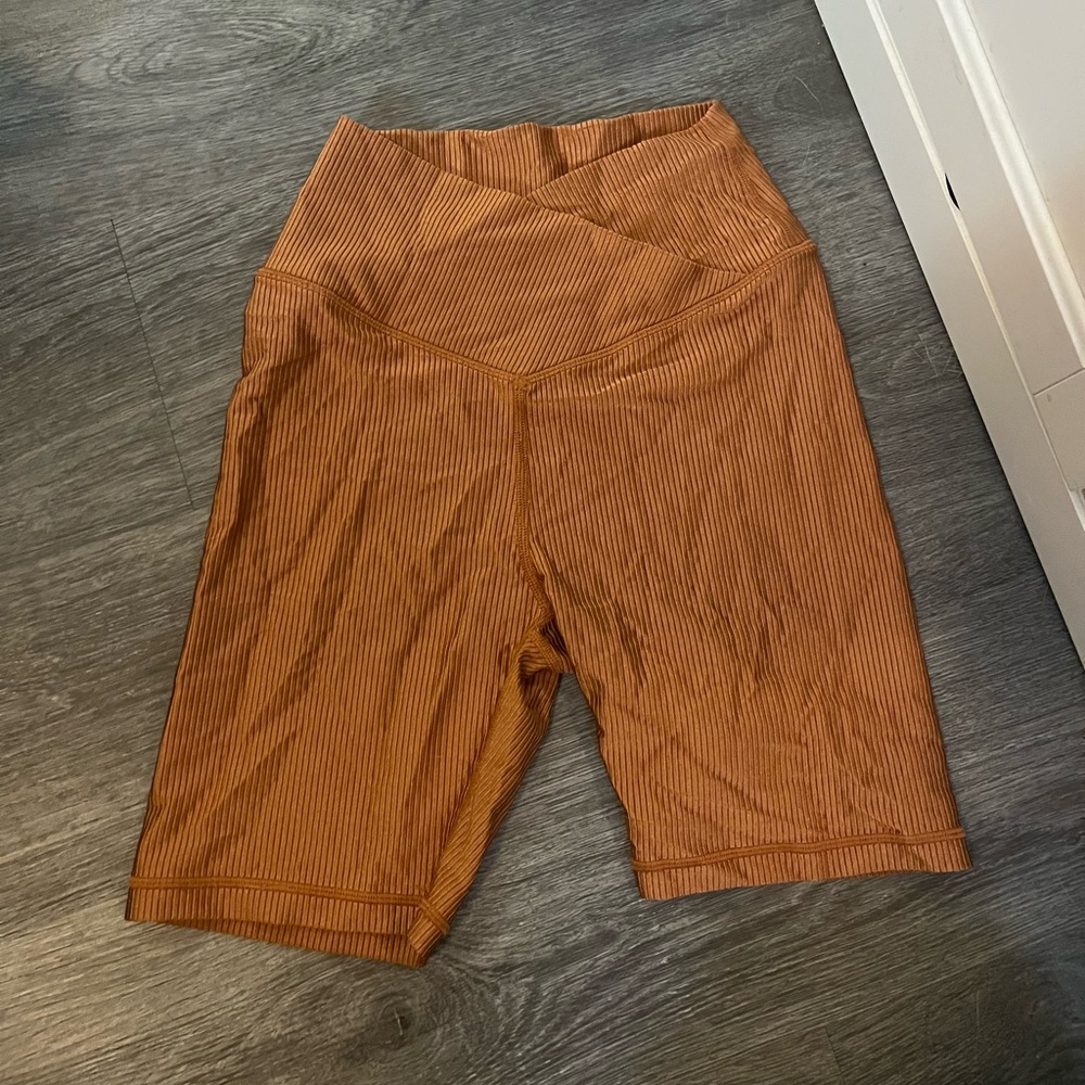 Aerie Brown Striped Women Shorts